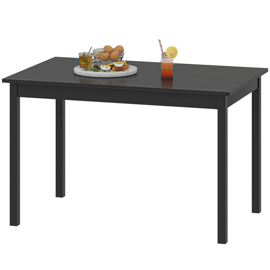 47" x 30" Dining Table, Farmhouse Pine Wood Frame, Black Dining Tables Black at Gallery Canada
