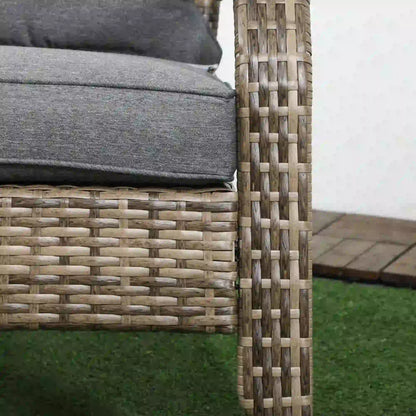 PE Rattan Adirondack Chair With Cushions, Mixed Grey Patio Chairs at Gallery Canada