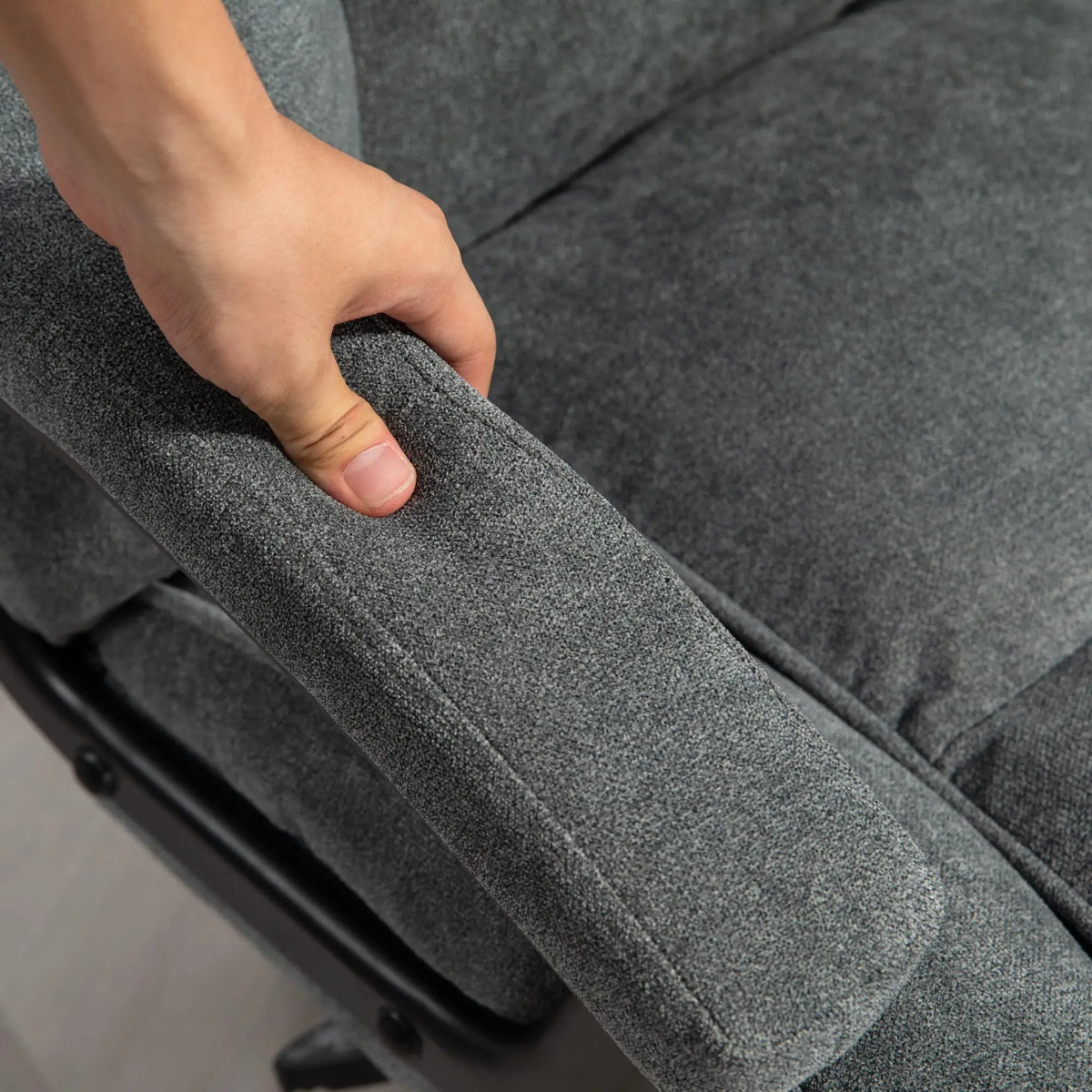 Grande chaise de bureau exécutive haute, capacité 450 livres, grise