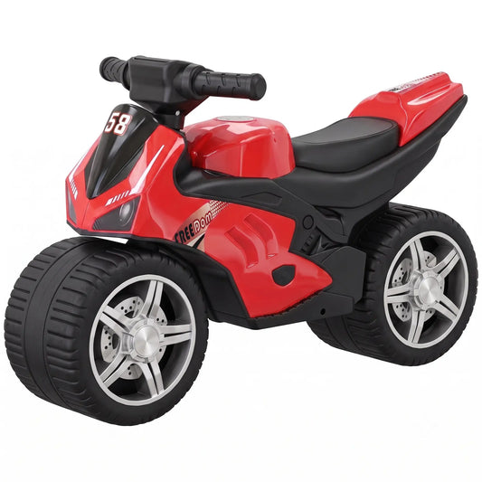 Balance Bike with Music, Wide Tires, Red Riding & Rocking Toys Red at Gallery Canada