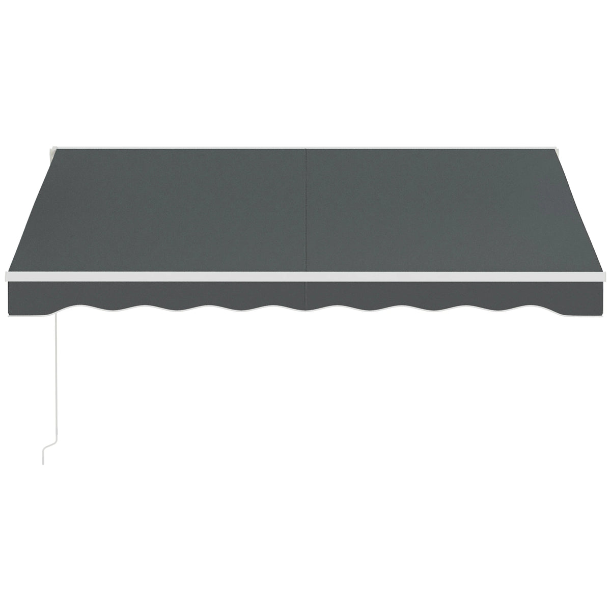 10' x 8' Retractable Electric Awning, Manual Crank, Aluminum Frame, Grey Deck Awnings at Gallery Canada