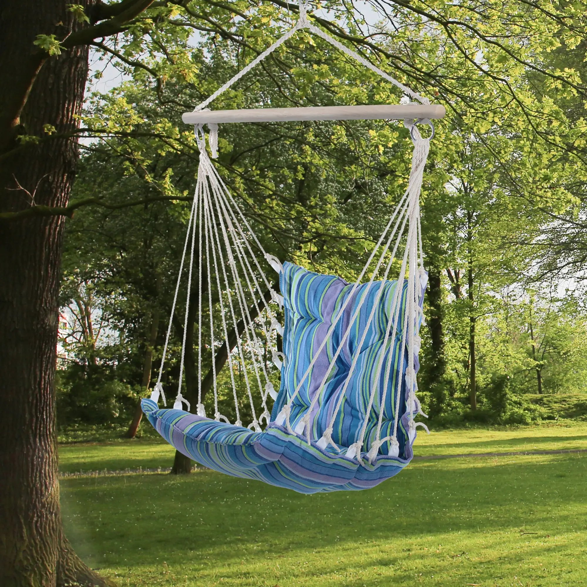 Portable Hanging Woven Hammock, Swing Chair, Outdoor Camping, Blue Hammock Swings at Gallery Canada