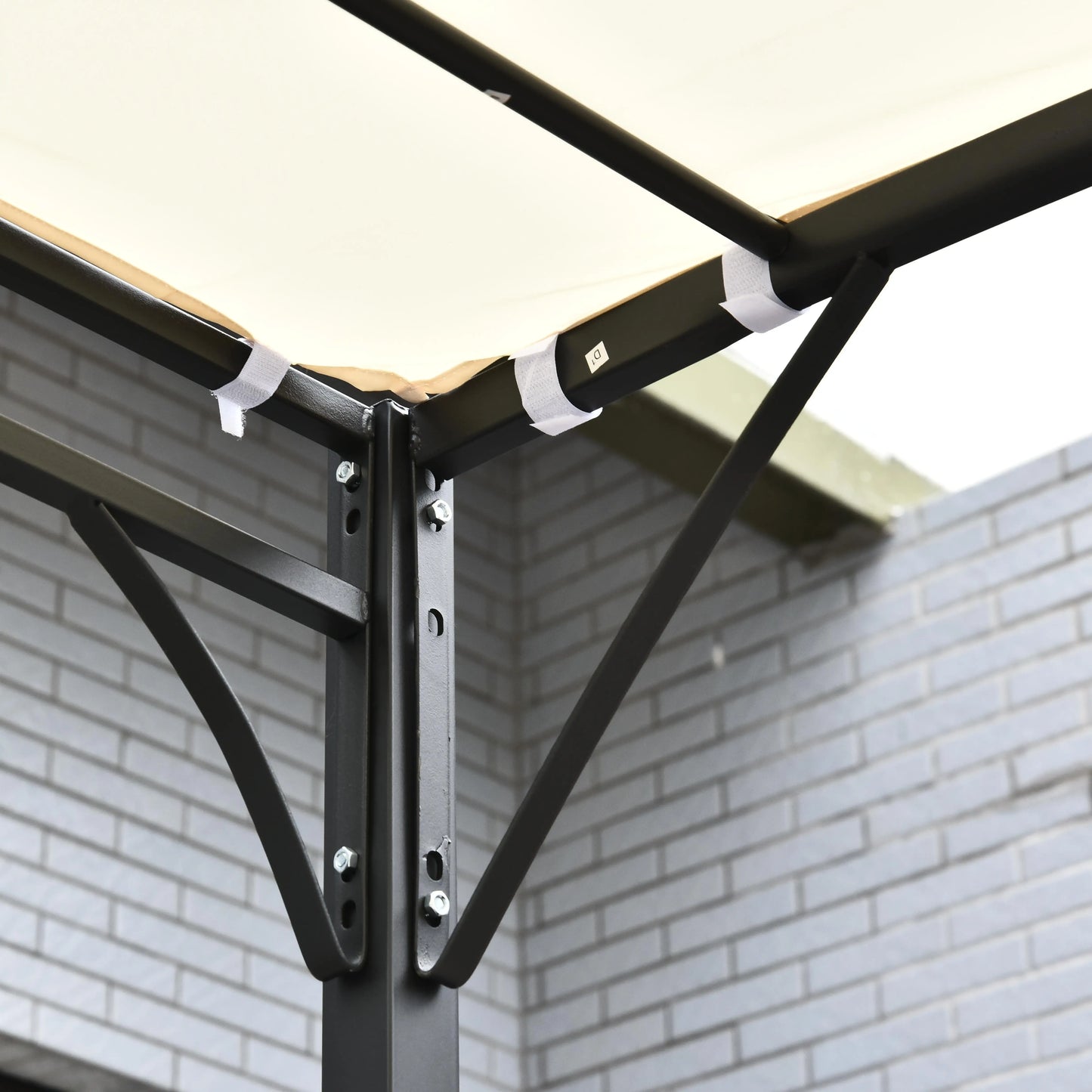 10'x10' Steel Gazebo, Portable Patio Canopy, Cream White Pergolas at Gallery Canada