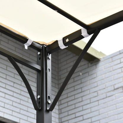 10'x10' Steel Gazebo, Portable Patio Canopy, Cream White Pergolas at Gallery Canada