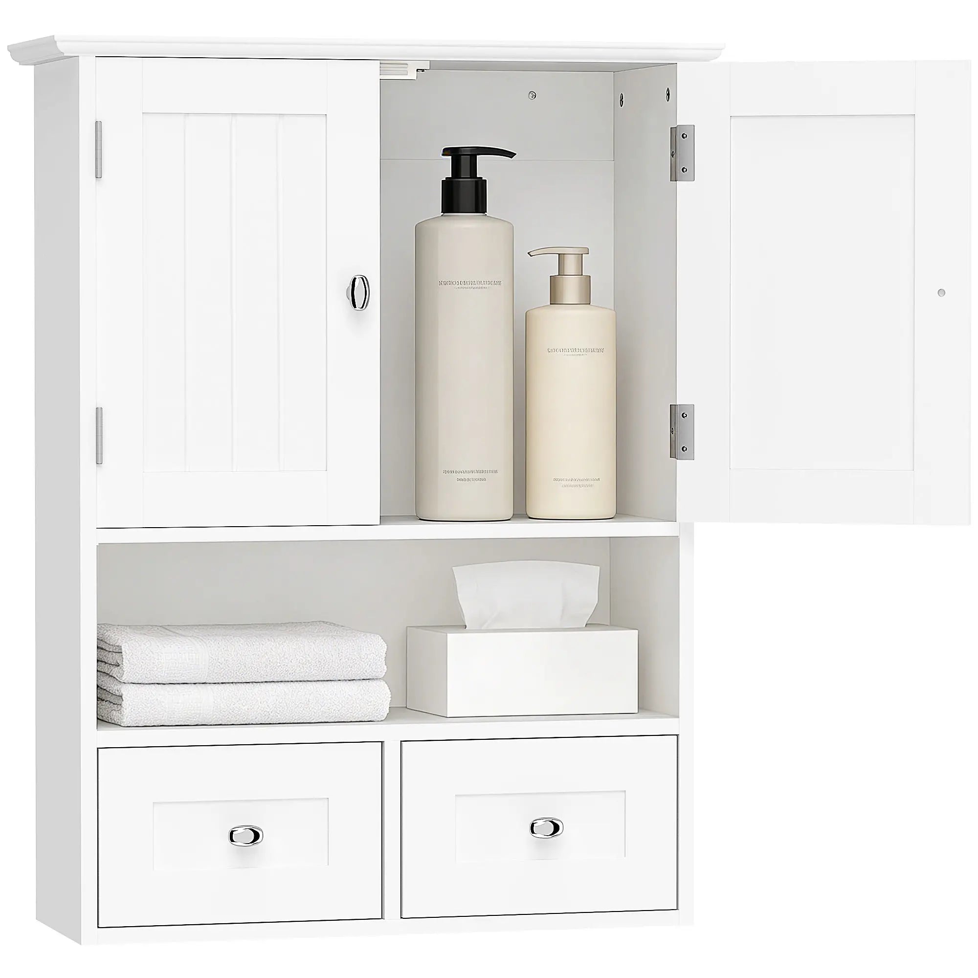 Bathroom Wall Cabinet, Medicine Cabinet, Over Toilet Storage, White Wall Mounted Cabinets at Gallery Canada