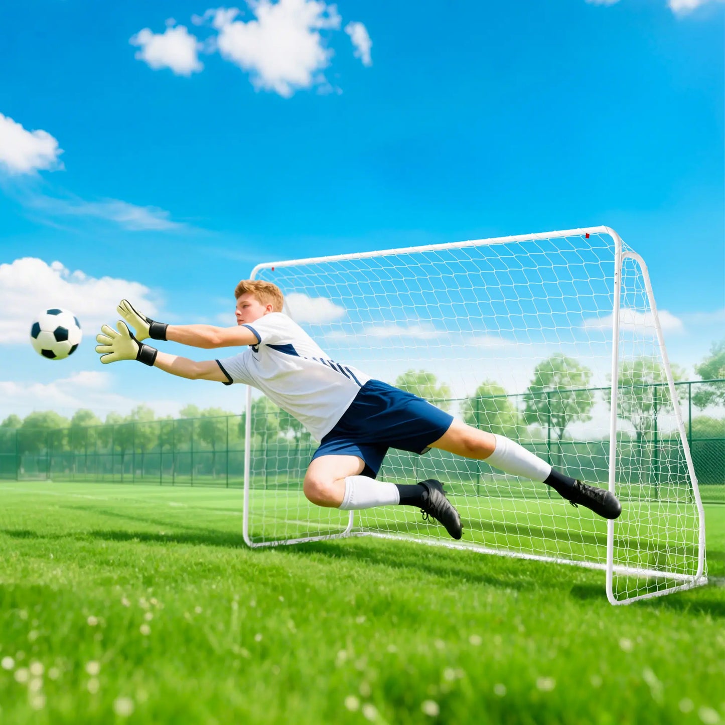 Soccer Goal, Soccer Net, 10 x 4 ft, White Soccer at Gallery Canada