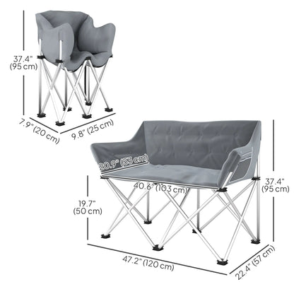 Double Camping Chair, Oversized Loveseat, Heavy Duty, Supports 529 lbs Picnic Tables & Camping Chairs at Gallery Canada