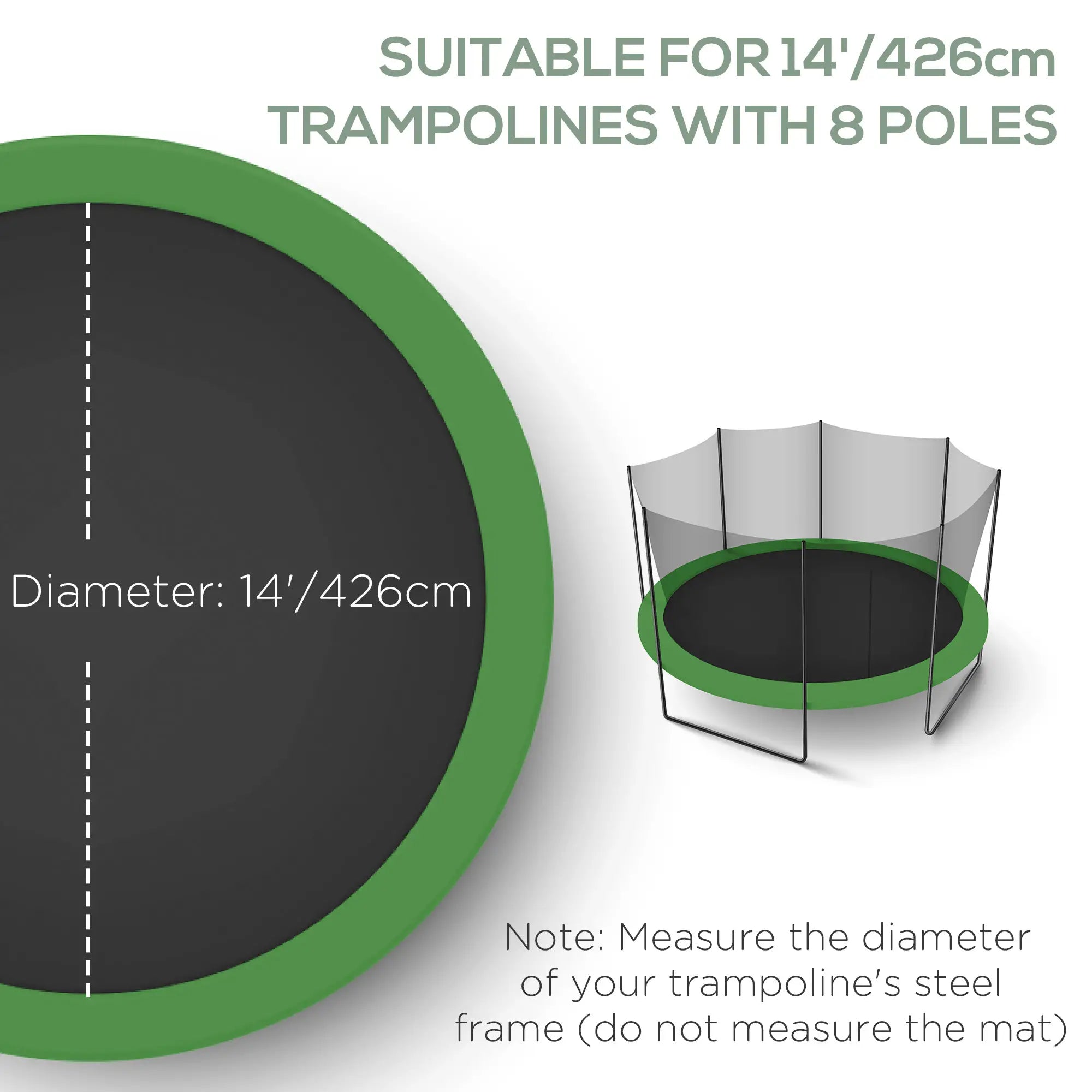 14' Round Trampoline Enclosure Safety Net, Replacement Part Trampolines at Gallery Canada