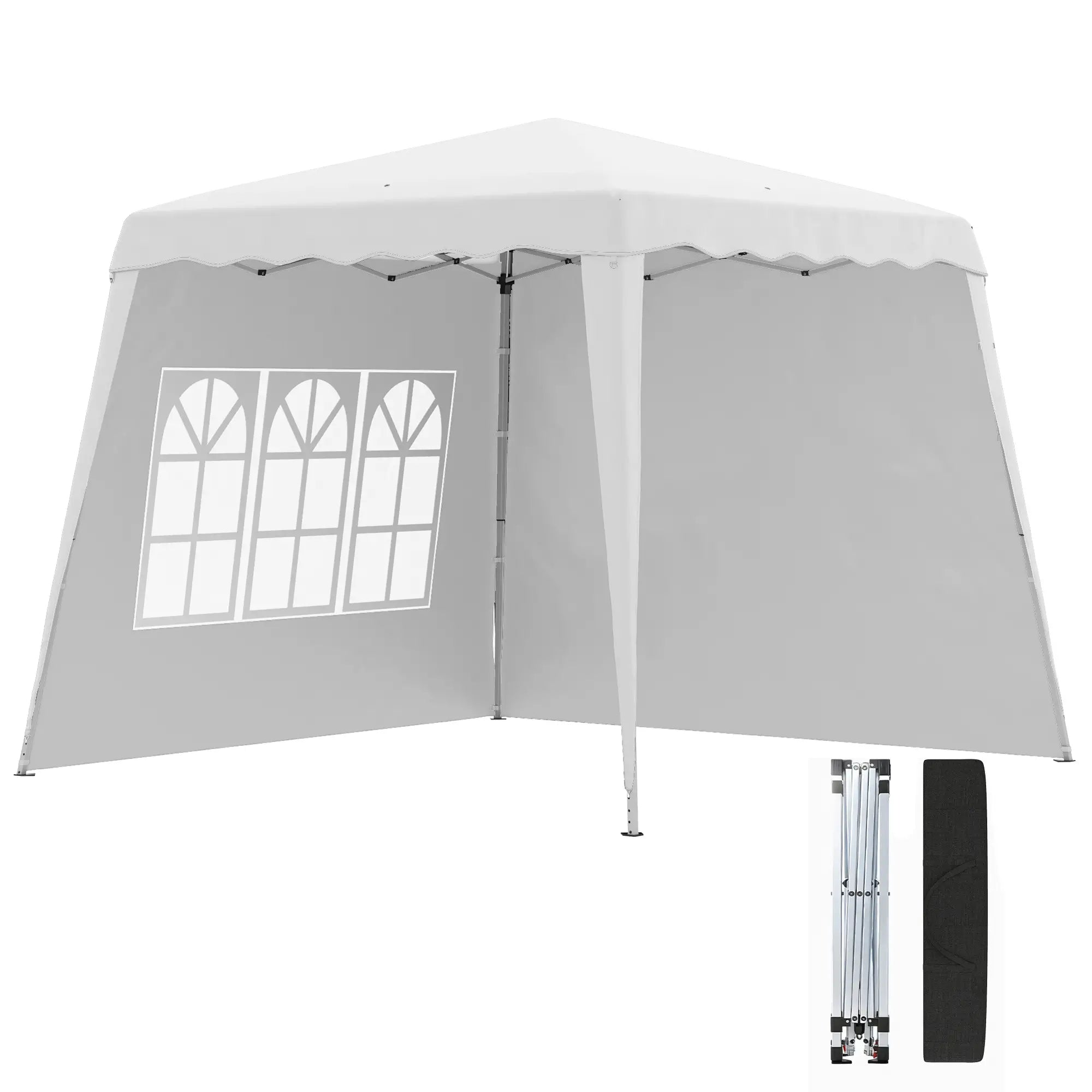 Pop Up Canopy Tent With Sidewalls, UV50+, Carry Bag, Slant Legs, 8 x 8ft Pop Up Canopies at Gallery Canada