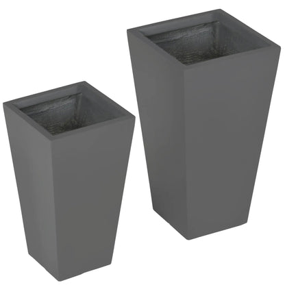 Set of 2 Tall Planters, 22" / 18", Outdoor, Grey Garden Accessories at Gallery Canada