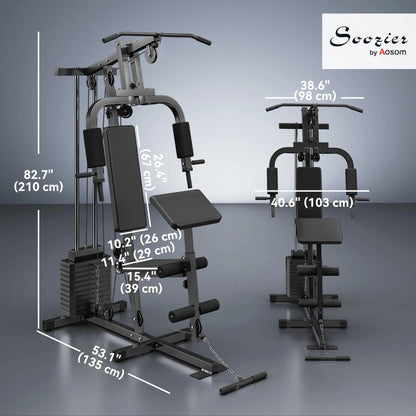 Weight Training Machine, Multifunction Gym Equipment, 143lbs, Black Power Towers at Gallery Canada