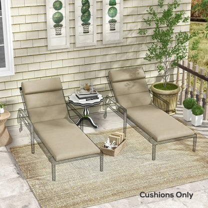Patio Chaise Lounge Chair Cushions, Set of 2, Beige Patio Chair Cushions at Gallery Canada