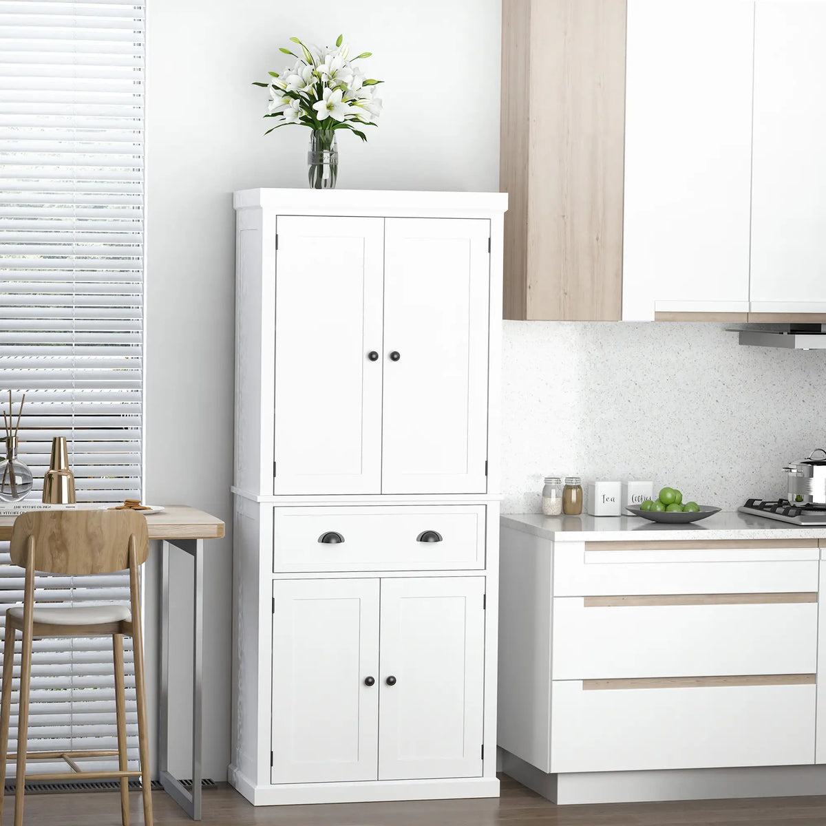 Kitchen Cabinet With 2 Drawers, MDF Board, White Kitchen Pantry Cabinets at Gallery Canada