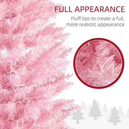 7' Pre Lit Artificial Pencil Christmas Tree, Warm White LED Lights, Pink Pencil Christmas Trees at Gallery Canada