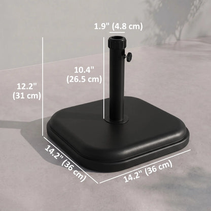 24 lb Concrete Patio Umbrella Base, Outdoor Market Table Stand, Black Umbrella Bases at Gallery Canada