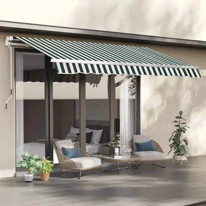 10' x 8' Retractable Awning Fabric, UV Protection, and White, Green Awning Fabric Replacement at Gallery Canada
