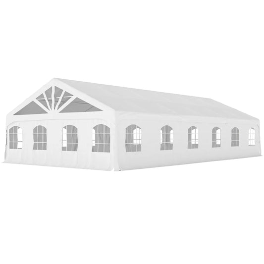 Heavy Duty Party Tent, 20' x 40' Large Sun Shade Canopy, White Canopy Tents White at Gallery Canada