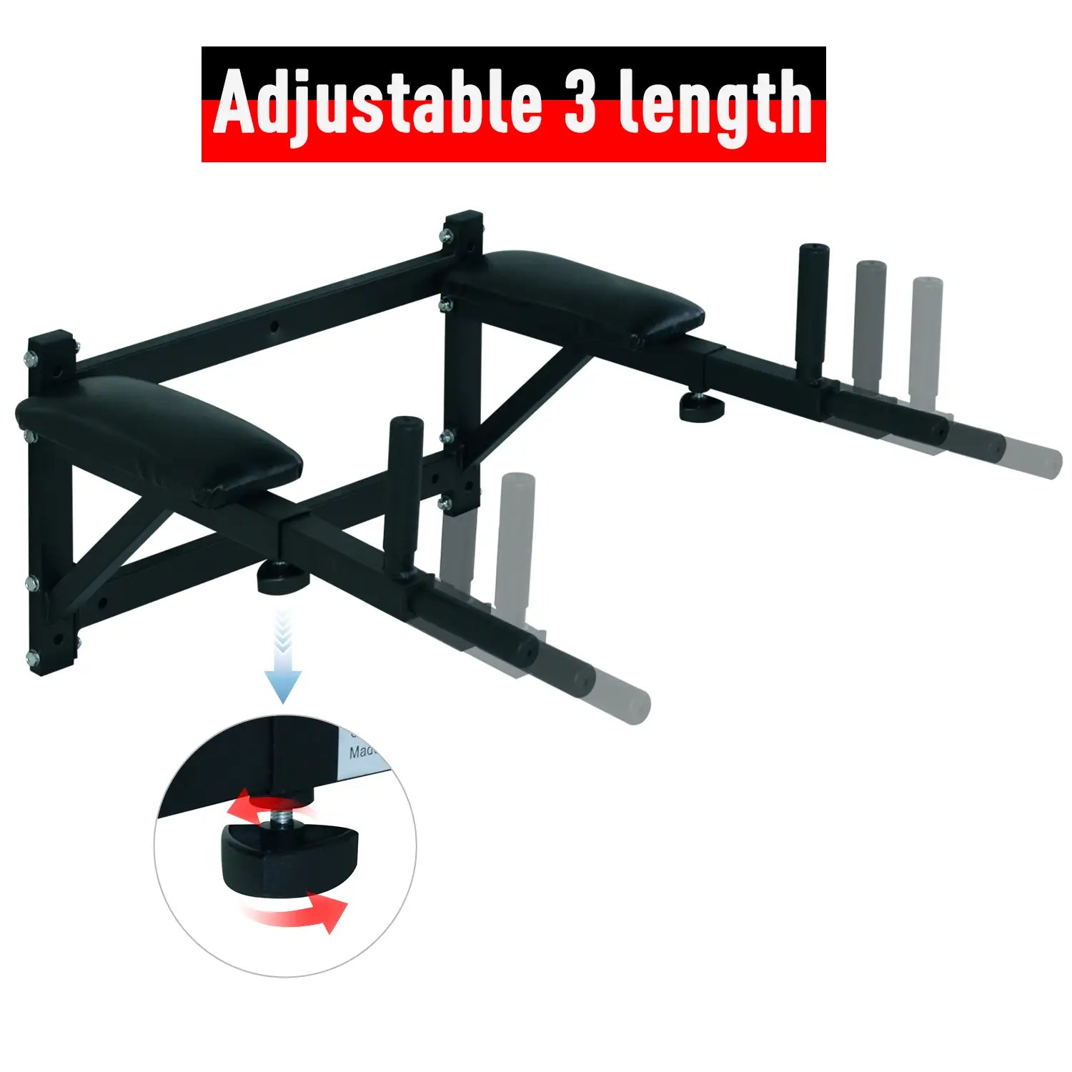 Wall Mounted Dip Station, Power Tower, Pull Up Bar, Black Pull Up Bars at Gallery Canada