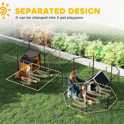 Heavy Duty Pet Playpen, 16 Panels Steel Dog Fence, 47" Height Houses, Kennels & Pens at Gallery Canada