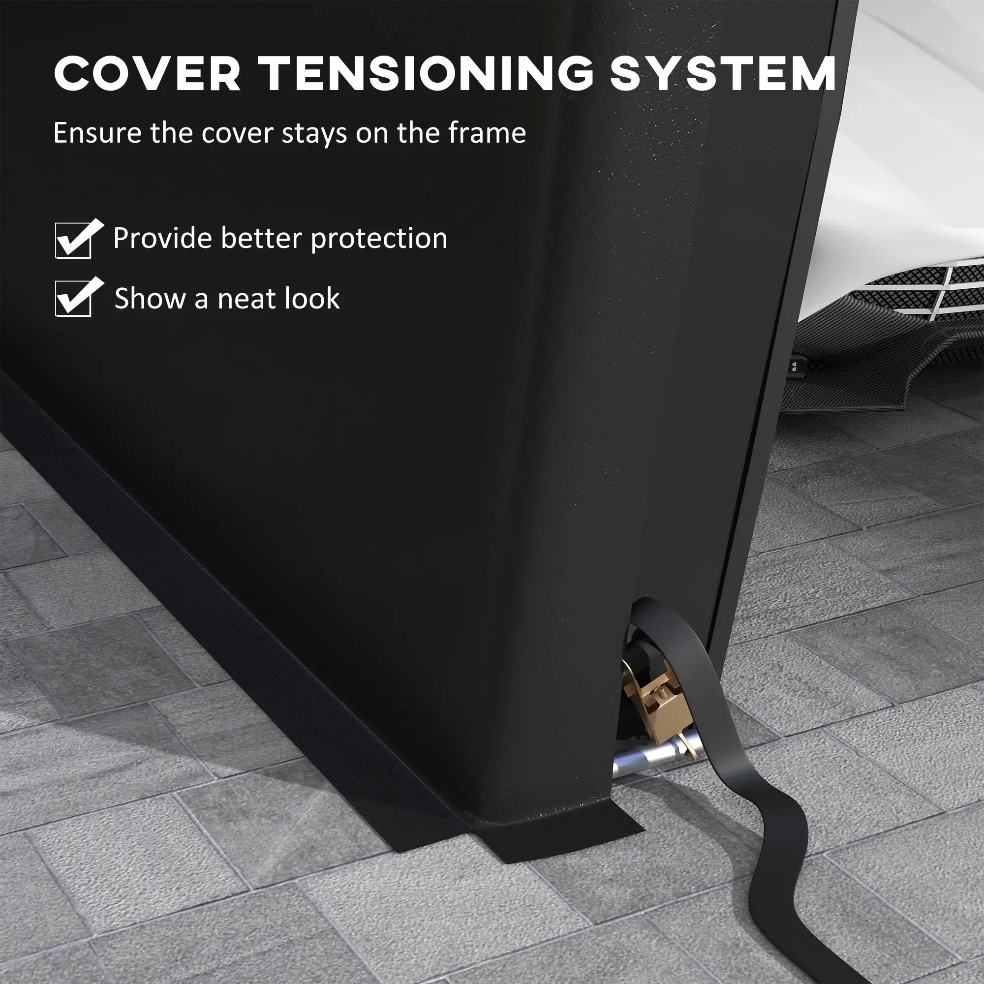 12' x 20' Portable Garage, Heavy Duty Carport Canopy, Black Car Shelters at Gallery Canada