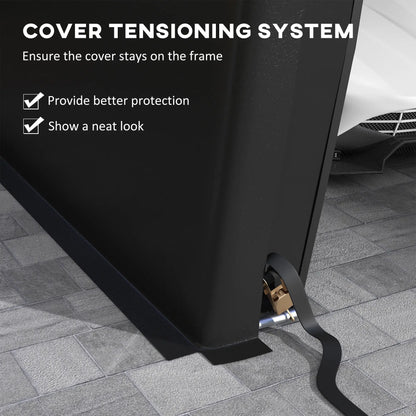 12' x 20' Portable Garage, Heavy Duty Carport Canopy, Black Car Shelters at Gallery Canada