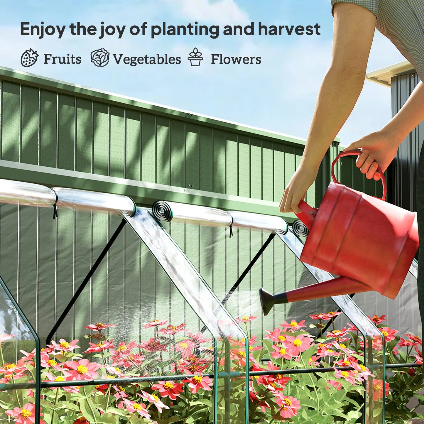 Portable Mini Greenhouse Tunnel, Zippered Roll-up Doors, Clear Greenhouses at Gallery Canada