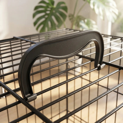 Bird Cage Portable w/ Slide-Out Tray Travel Cage for Parakeets w/ Perch &; Food Bowls Black
