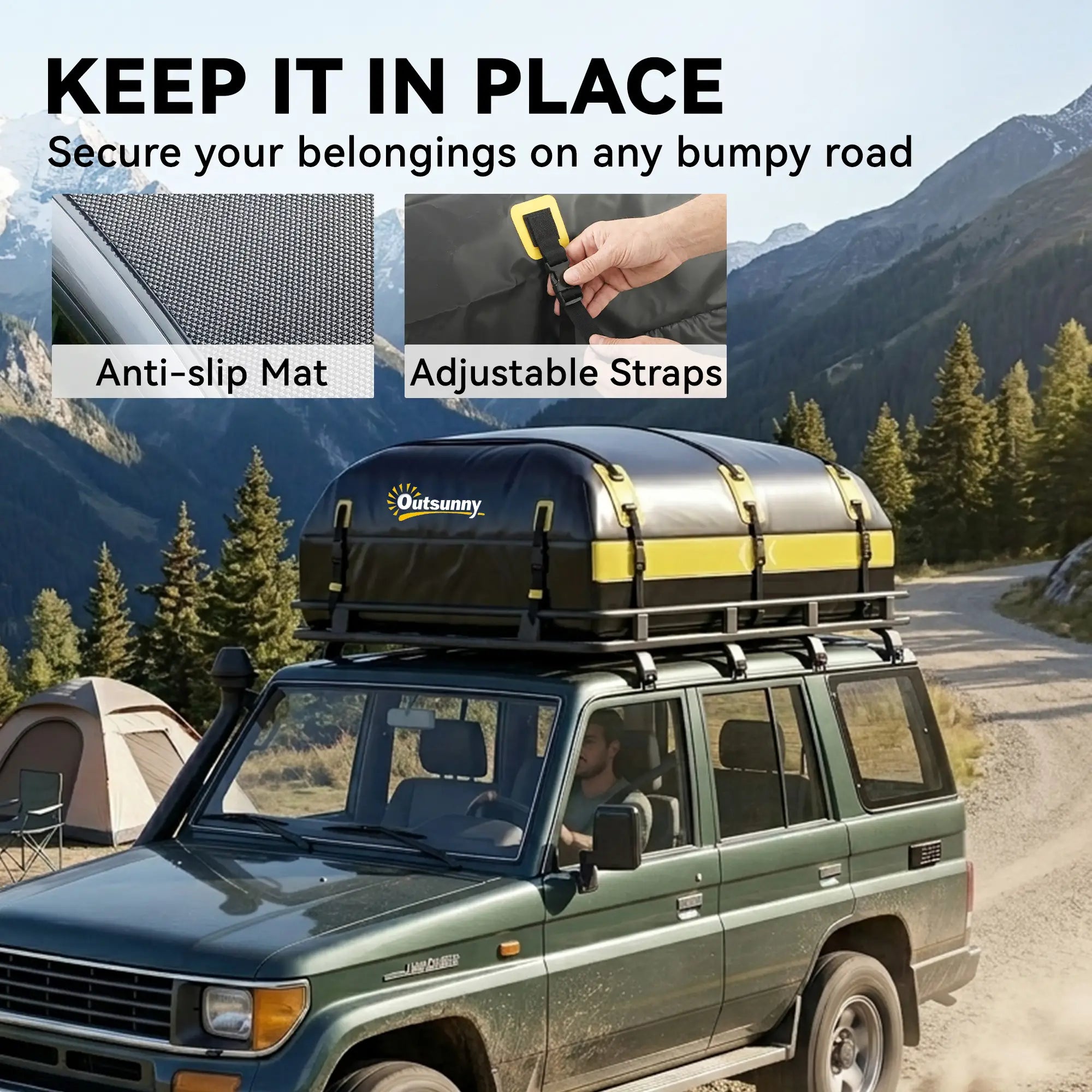 Rooftop Cargo Carrier, 21 Cubic Feet, Waterproof Soft-Shell Storage Bag, Yellow Automotive at Gallery Canada