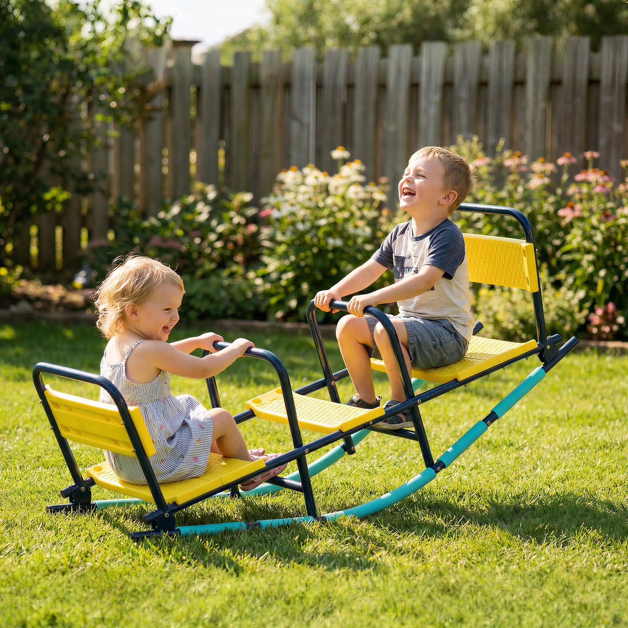 Metal Seesaw For Kids, 2 In 1 Rocking Teeter Totter, Playground Equipment Gym Sets & Swings at Gallery Canada