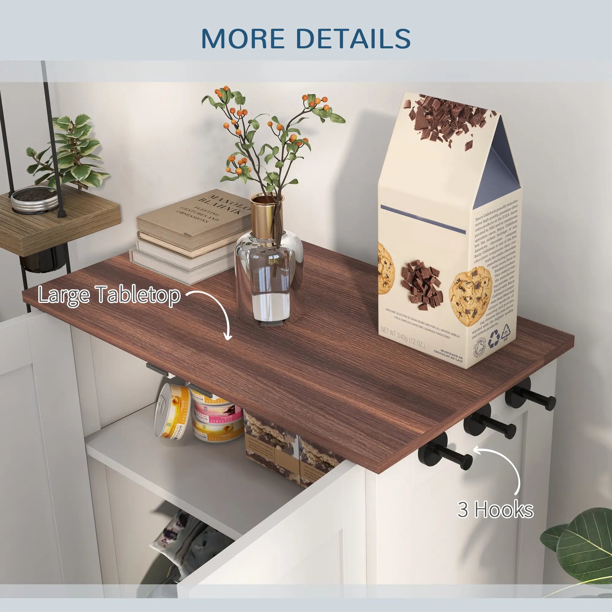 Dog Food Storage Container, Adjustable Panel, Hooks, Medium Size, White Dog Bowls at Gallery Canada