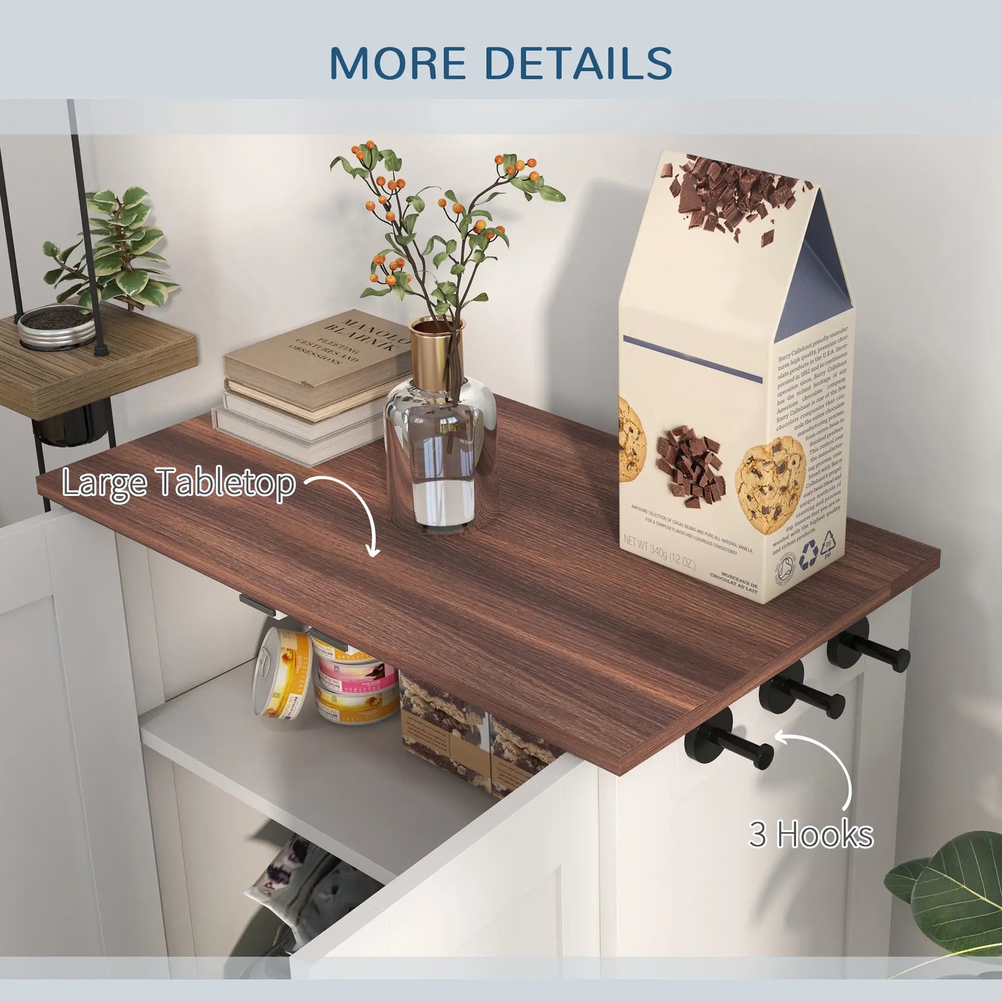 Dog Food Storage Container, Adjustable Panel, Hooks, Medium Size, White Dog Bowls at Gallery Canada