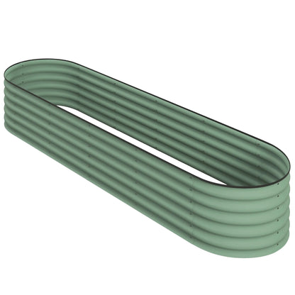 8 x 2 x 1.5 FT Galvanized Steel Raised Garden Bed, Green Galvanized Planter Boxes Green at Gallery Canada
