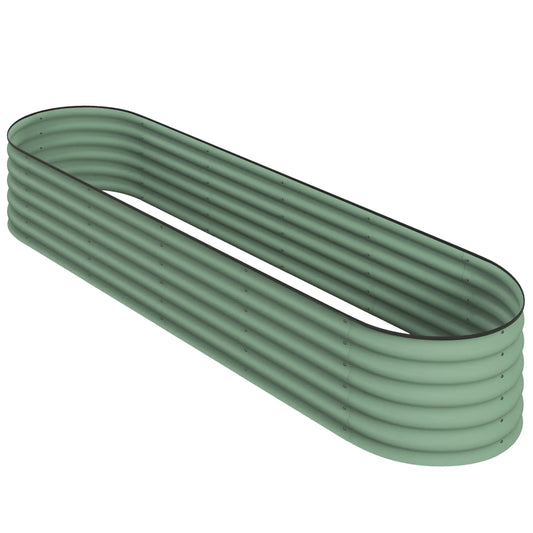 8 x 2 x 1.5 FT Galvanized Steel Raised Garden Bed, Green Galvanized Planter Boxes Green at Gallery Canada