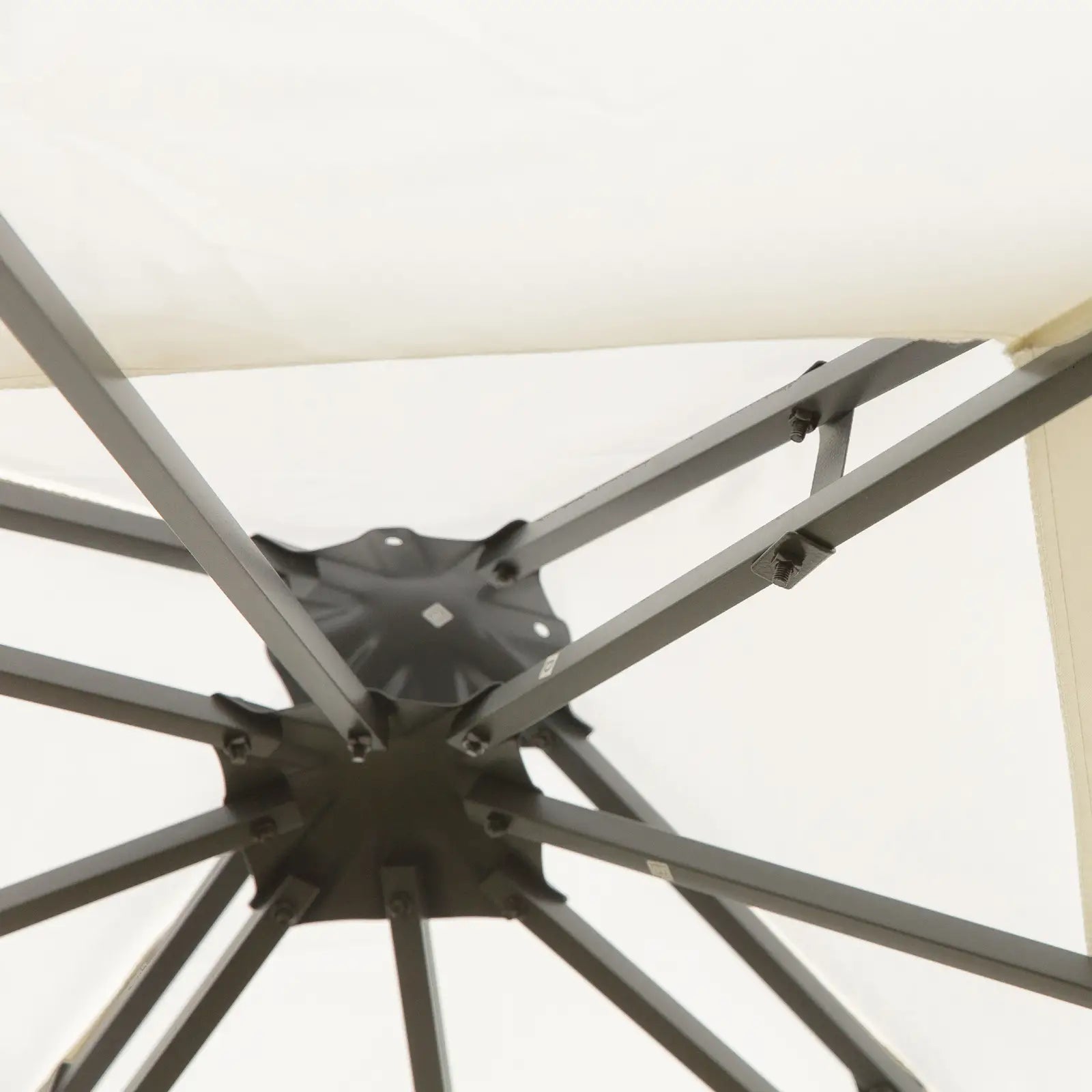 10' x 10' Metal Gazebo, Patio Canopy With Vented Roof, Cream Gazebos at Gallery Canada