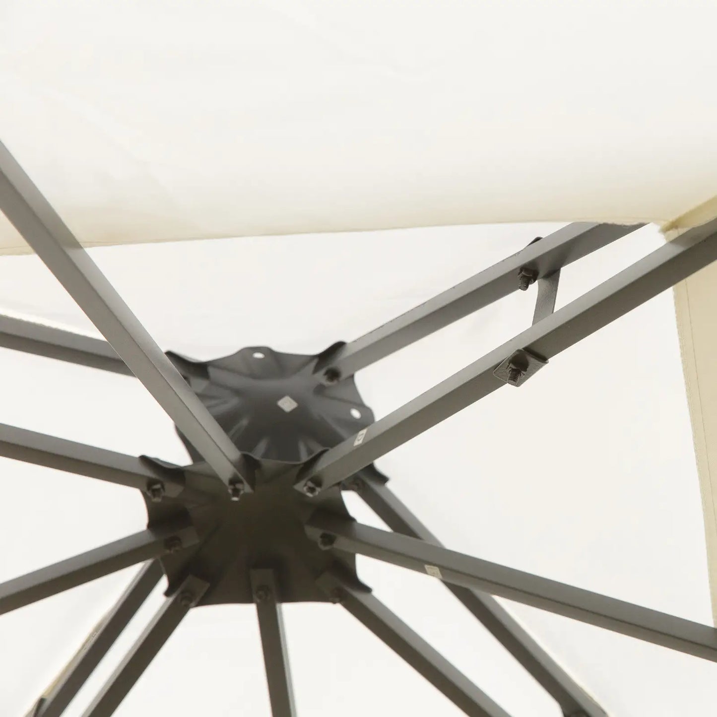 10' x 10' Metal Gazebo, Patio Canopy With Vented Roof, Cream Gazebos at Gallery Canada