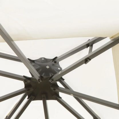 10' x 10' Metal Gazebo, Patio Canopy With Vented Roof, Cream Gazebos at Gallery Canada