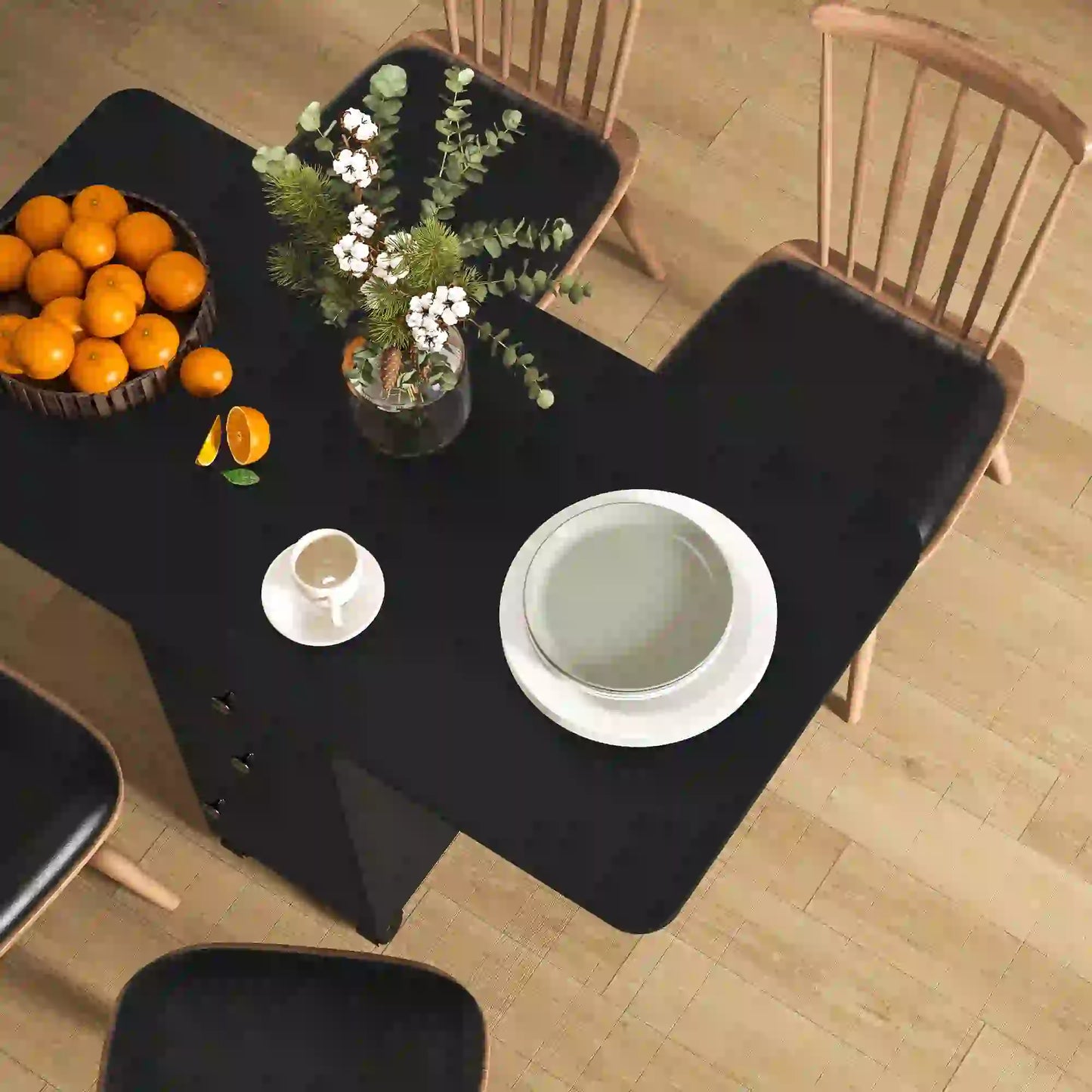 Drop Leaf Dining Table, Mobile Folding Table on Wheels, Black Bar Tables & Dining Tables at Gallery Canada