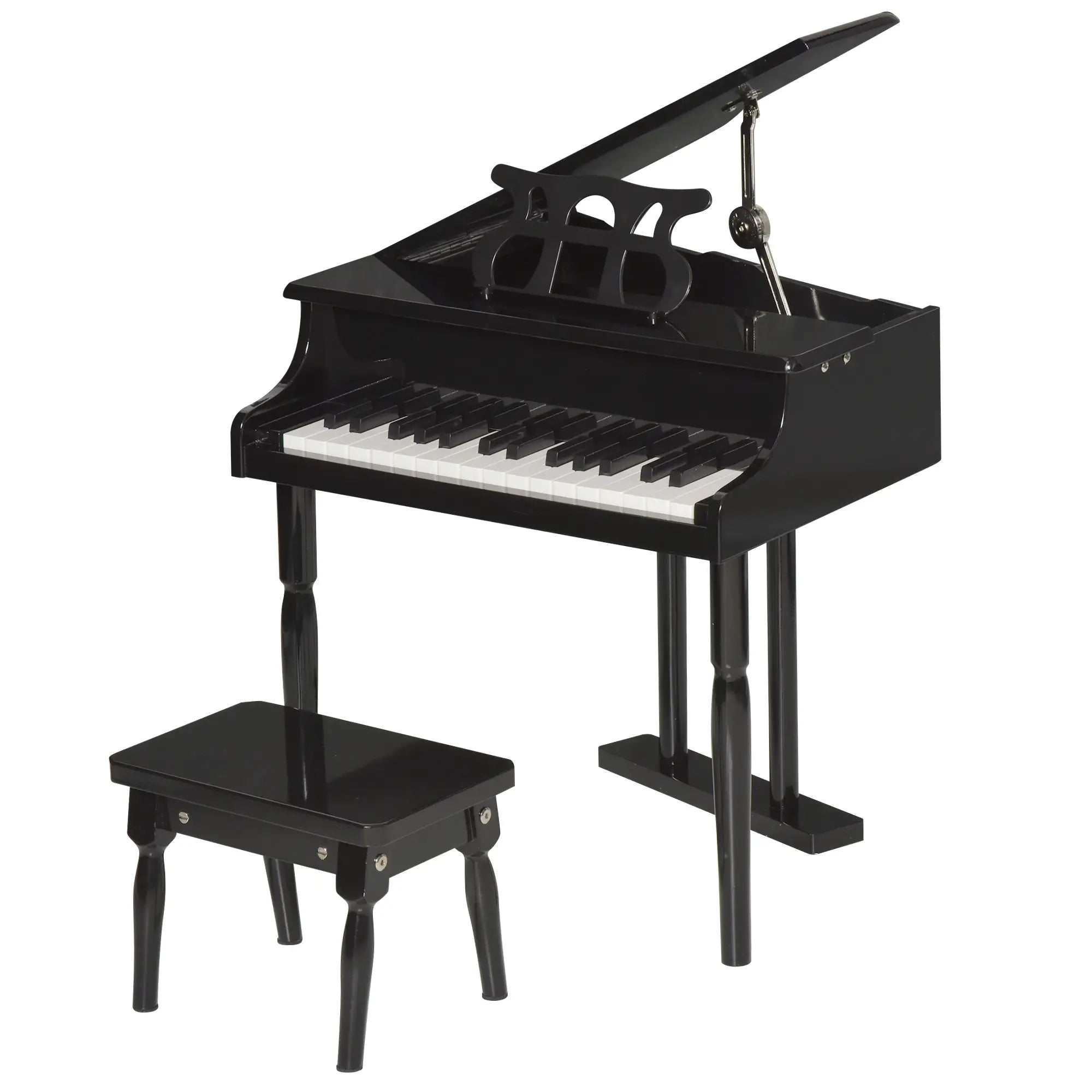 Modern Kids Piano, 30 Keys, Set of 2, Mini Toy, Grand Piano with Stand, Black Electronic Musical Pianos at Gallery Canada