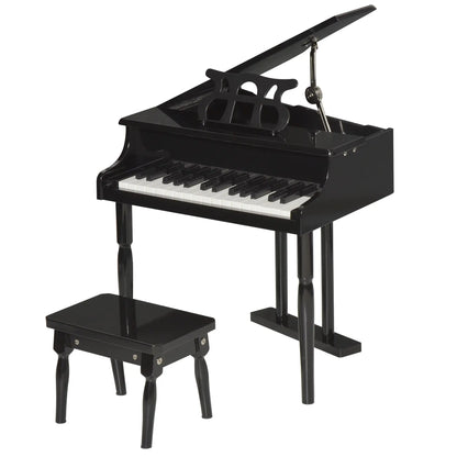 Modern Kids Piano, 30 Keys, Set of 2, Mini Toy, Grand Piano with Stand, Black Electronic Musical Pianos at Gallery Canada