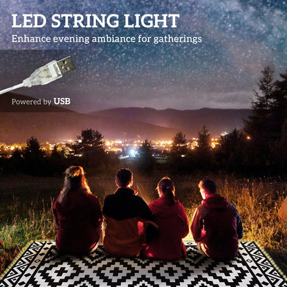 Reversible Plastic Straw Rug, LED Lights, 12' x 9' Outdoor Reversible Rugs at Gallery Canada