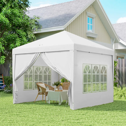 10'x10' White Outdoor Pop Up Party Tent Wedding Gazebo Canopy, White Pop Up Canopies at Gallery Canada