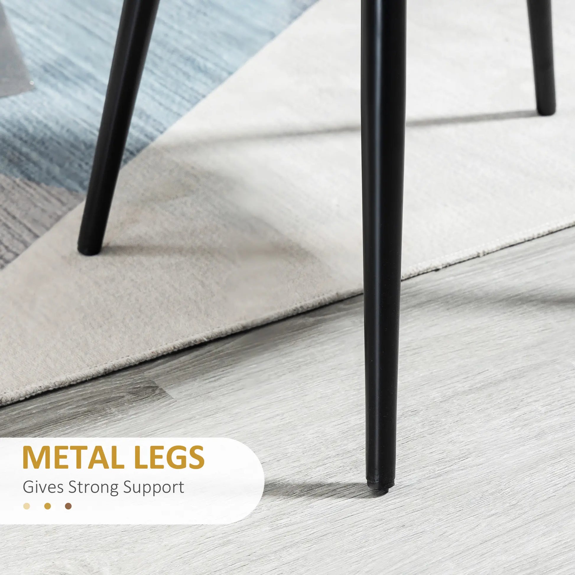 Modern Dining Chairs, Velvet Upholstery, Set of 4, Black Bar Stools at Gallery Canada