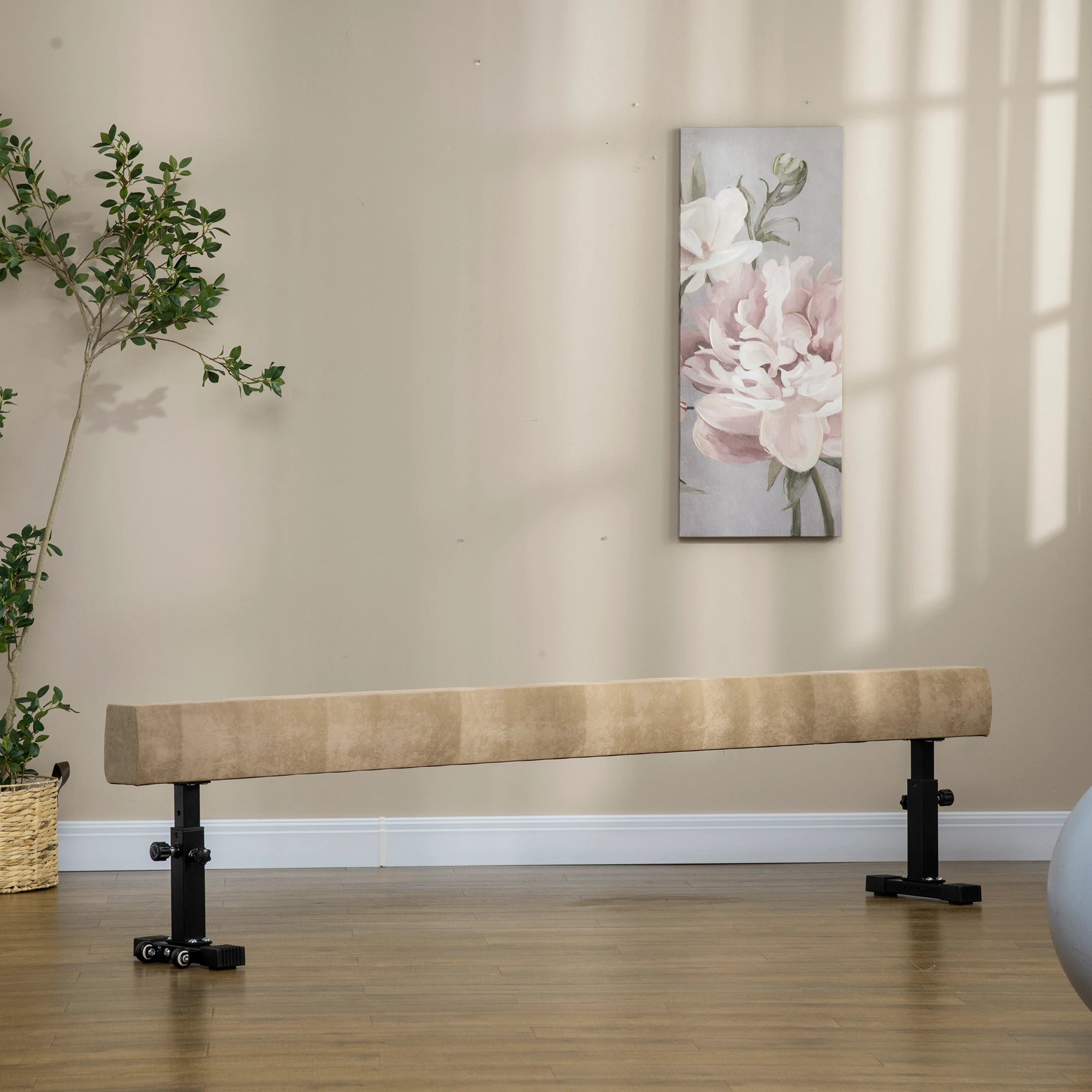 7.5ft Adjustable Balance Beam, Gymnastics Equipment with Wheels, for Training Aerobic Equipment at Gallery Canada