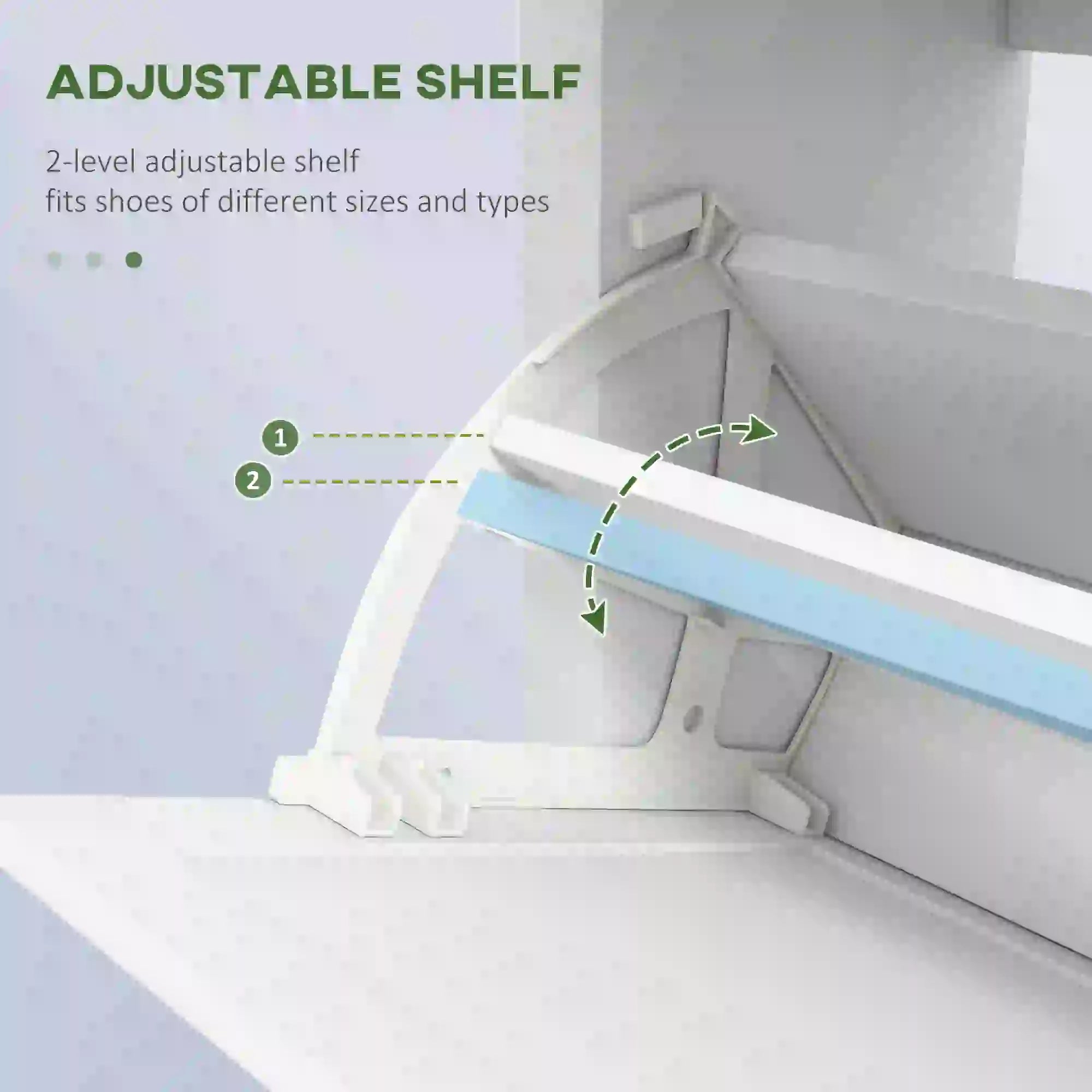 Narrow Shoe Storage, 3 Flip Drawers, Adjustable Shelves, Holds 12 Pairs, White Shoe Storage Cabinets & Racks at Gallery Canada