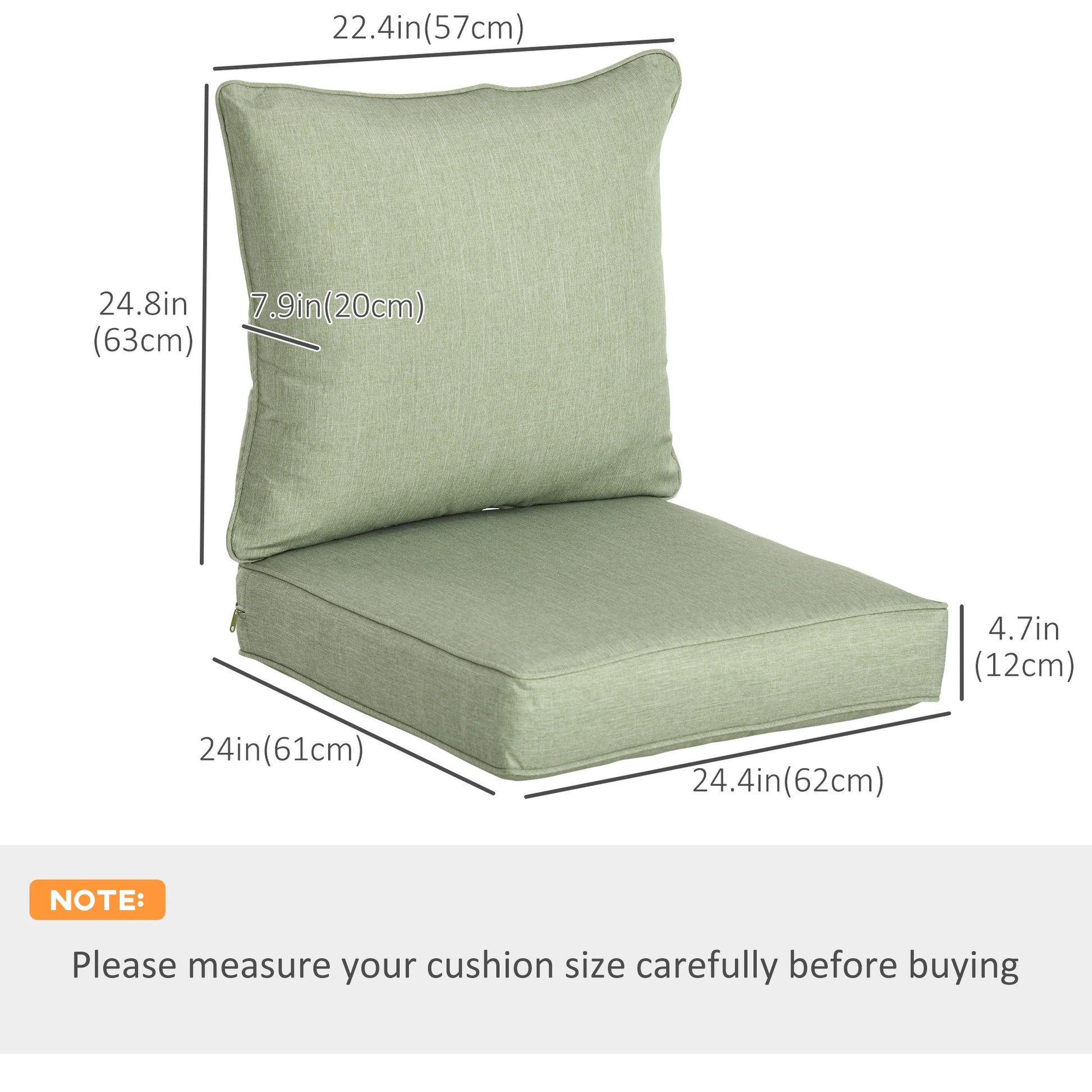 Patio Chair Cushions, Thick Deep Seat, Light Green Patio Chair Cushions at Gallery Canada