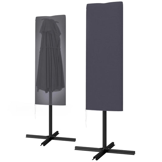 Garden Parasol Cover, Outdoor Cantilever Umbrella Cover, Dark Grey Umbrella Covers Dark Grey at Gallery Canada