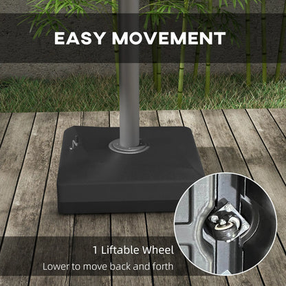 Heavy Duty Cantilever Umbrella Base, Liftable Wheel, Adjustable Foot Pads Umbrella Bases at Gallery Canada