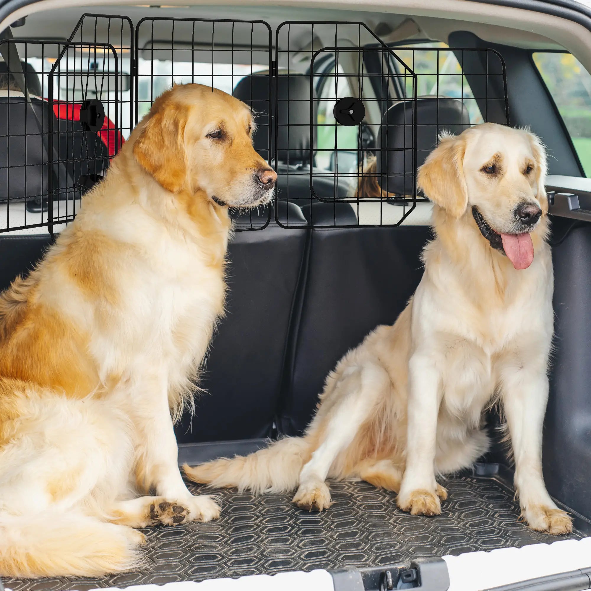 Dog Car Barrier, Adjustable SUV Trunk Divider, Heavy-Duty Steel Wire Mesh, Black Dog PlayPens at Gallery Canada