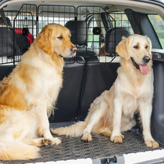 Dog Car Barrier, Adjustable SUV Trunk Divider, Heavy-Duty Steel Wire Mesh, Black Dog PlayPens Black at Gallery Canada