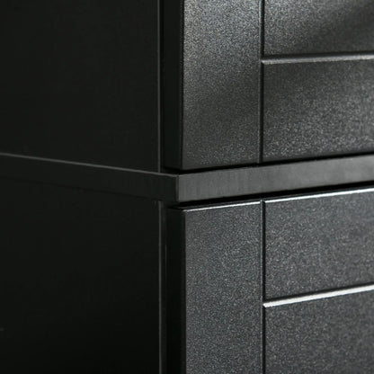 72" Kitchen Pantry Cabinet, 4 Doors, 3 Adjustable Shelves, Black Kitchen Pantry Cabinets at Gallery Canada